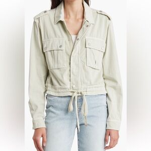 Twill Utility Jacket, mint colored